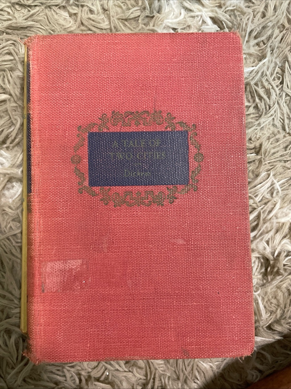 Classic Red Cloth-Cover Decorative Book - Unbranded